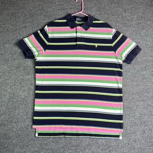 Vintage Polo Ralph Lauren Polo Shirt Men's XL Multicolor Striped Preppy Golf